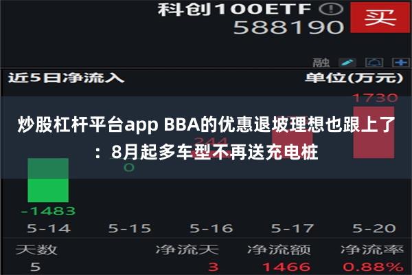 炒股杠杆平台app BBA的优惠退坡理想也跟上了：8月起多车型不再送充电桩