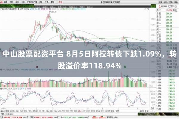 中山股票配资平台 8月5日阿拉转债下跌1.09%，转股溢价率118.94%