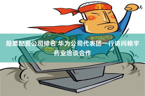 股票配资公司排名 华为公司代表团一行访问翰宇药业洽谈合作